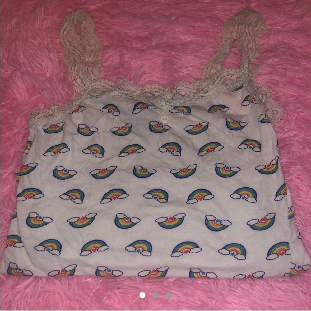 Rainbow Lacey tank top